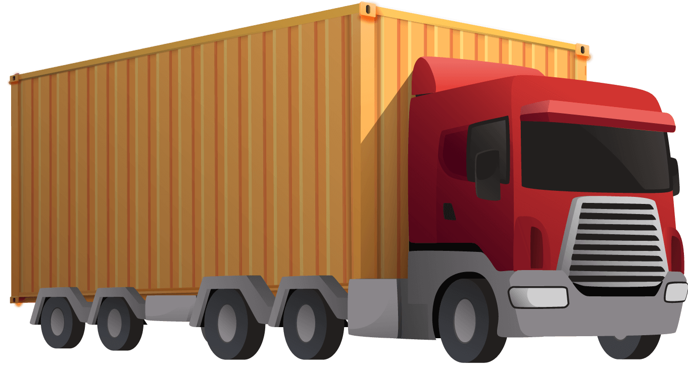 Cargo-transport-illustrations Container Truck