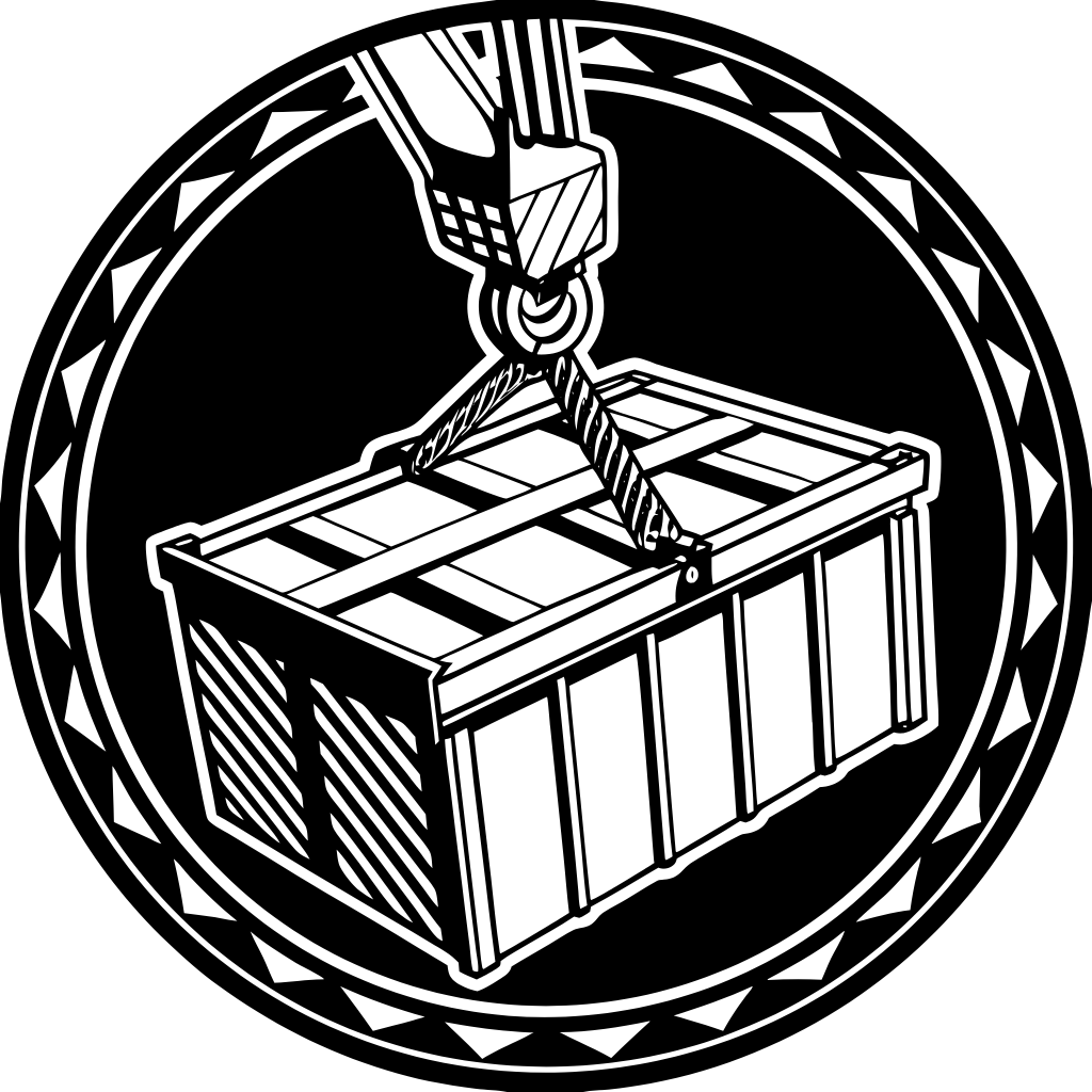 a-strong-icon-depicting-a-crane-lifting-a-large--h - Top Notch Customs Icon of a globe with a signal for real-time container tracking.